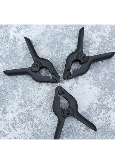 4.5 Inç-11.5 Cm 6 Adet Fon Mandalı -Clamp - Fon Perde Tutucu