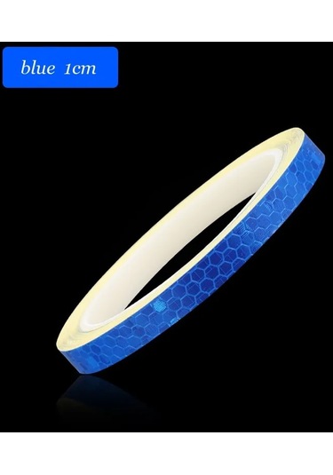 Mavi Bisiklet Araba Styling Yansıtıcı Floresan Şerit Bant Motosiklet Gövde Jant Tekerlek Şerit Bant Çıkartmalar Dekoratif Mavi/kırmızı/sarı Sarı