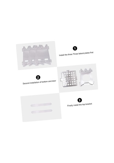 Toddmomy Katlanır Soba Taşınabilir Yakıt Brülörü Yanan Kamp Beyaz Altın - Gümüş