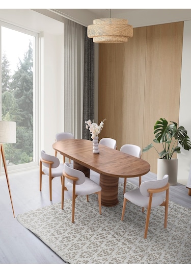 Nehir Mdf Yemek Odası Takımı Aytaşı
