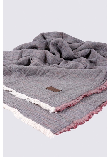 Ecocotton Muna Bordo/antrasit Çift Kişilik %100 Organik Pamuk Inject Yatak Örtüsü Bordo - Antrasit