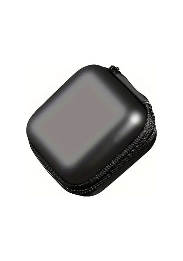 Fermuarlı Kulaklık Şarj Kablosu Sd Kart Saklama Çantası Siyah Diğer