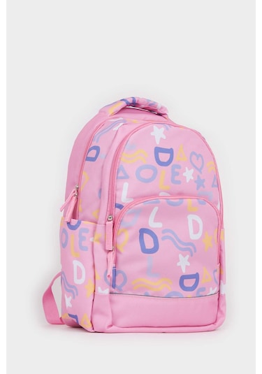 Defacto Kız Çocuk Baskılı Sırt Çantası F0571a8nspn22 Pembe