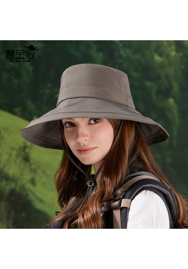 Snapbuy Bahar Ve Yaz Ayları İçin Su Geçirmez, Hızlı Kuruyan, At Kuyruğu Boşluklu, Geniş Kenarlı Şapka Gri