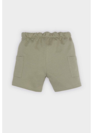 DeFacto Erkek Bebek Beli Lastikli Basic Düz Şort E4907A525SMGN497 Yeşil