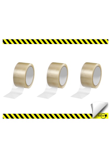 Lorex Yüksek Kalite Koli Bandı 45mm X 100 Metre Şeffaf 3adet
