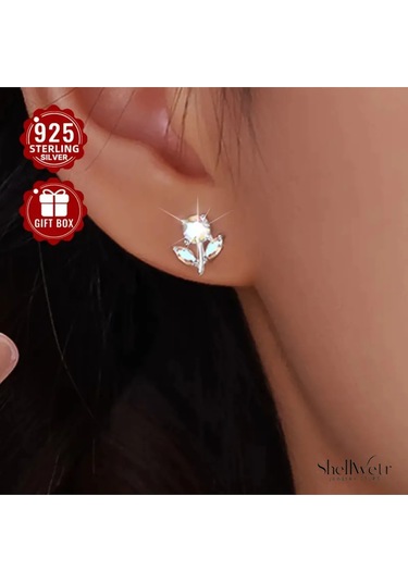 Tulisse Laleli Gümüş Kaplama Çivili Küpe Sevdiklerinize Ve Kendinize En Özel Hediye Gümüş