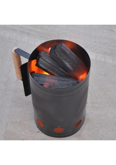 Pazly Barbekü Aletleri Nokta Kömür Ateşleme Namluları Karbon Kova Ateşleyici A Siyah