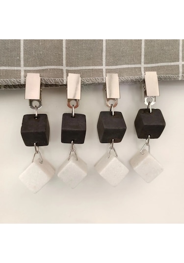 Bw-4 Adet Masa Örtüsü Ağırlıkları Mermer Taş Masa Örtüsü Askıları Kapalı Açık Kare Ağır Masa Örtüsü Tutucu Metal Klipsli