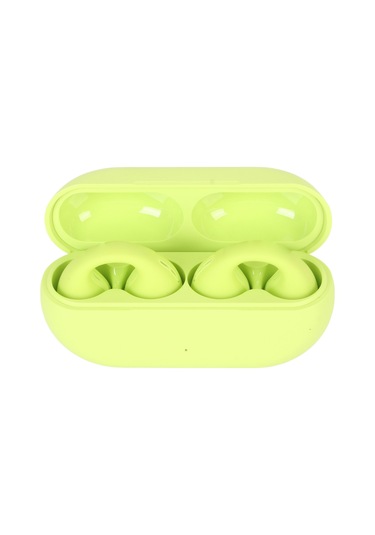 Spor İçin Kulak Klipsli Bluetooth Kulaklık Su Geçirmez Stereo Gürültü Önleyici Kemik İletimi Açık Kulak Kablosuz Kulaklıklar Yeşil