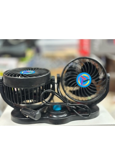 Xin Gemei Çift Başlı 360 Araç İçi Vantilatör Fan 12/24 V