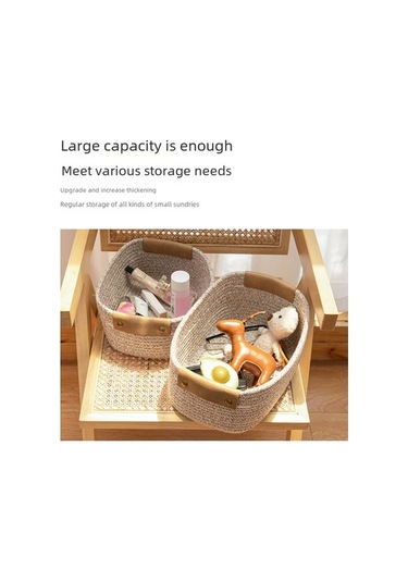 Besthome1 Organik Pamuk İpi Sepeti - 100l, Ev Dekoru, Kitap-elbise Saklama, Evcil Kullanım, Beyaz Örgü