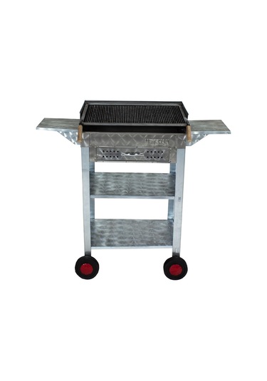 Metehan MTH-44 Pervazlı - Çekmeceli - Kanatlı - Maltız Izgaralı - Dört Tekerlekli Battal Boy Mangal