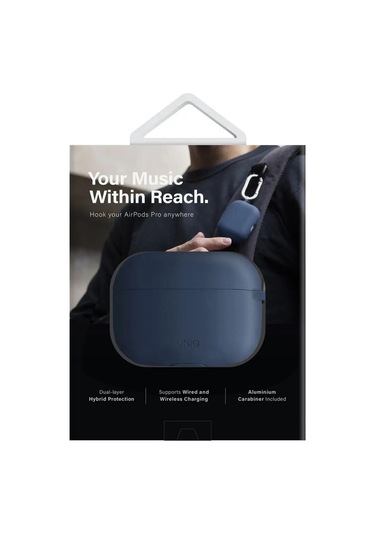 Unıq Airpods Uyumlu Pro 2 Kılıfı Nexo Kulaklık Standlı 147855463 Mavi