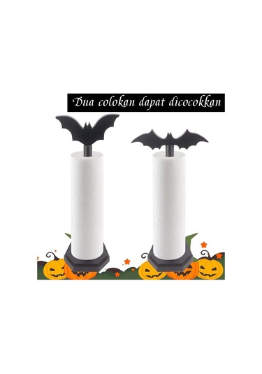 Skycity Gotik Ahşap Çöpe Dönüştürülebilir Tabak Havlu Tutucu - Halloween Dekoratif Masaüstü Havlu Rakibi Siyah