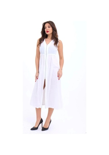 6510 Elbise-beyaz Beyaz
