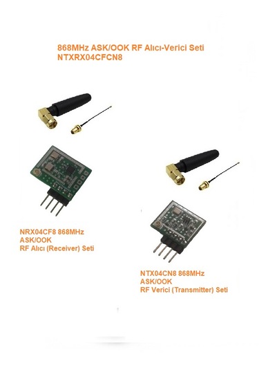 868mhz Ask/ook Rf Alıcı Verici Seti Ntxrx04cfcn8
