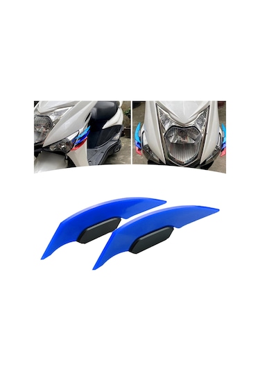 Suntek Motosiklet Winglet Aerodinamik Spoiler Kanat Elektrikli Motosikletler Için Uygun Mavi