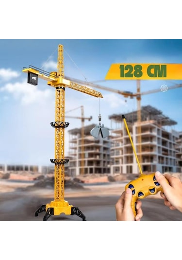 Dev Boy Uzaktan Kumandalı Oyuncak Kule Vinç 128 Cm