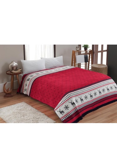 Aksu Çift Kişilik Pamuklu Battaniye Carmelo