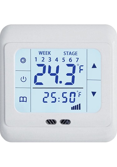 Isıtma Kontrol Cihazı 0-99 C Dokunmatik Ekran 16a 220v Yer Sıcaklığı Regülatörü Isı Folyo/kablo İçin