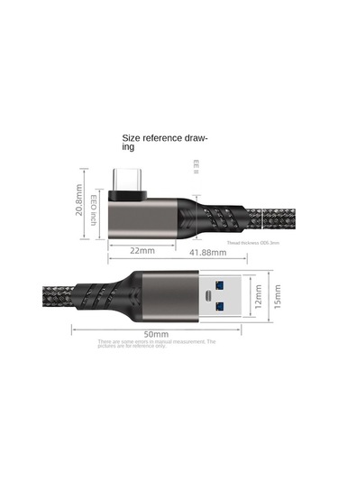 Pazly Oculus Quest 1/2 Vr Kulaklık 3.2 Gen2 3a Hızlı Şarj Usb-a - Usb-c 10gbps Veri Kablosu 1.5m