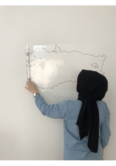 Dilsiz Türkiye Haritası Yazı Tahtası Akıllı Kağıt Tahta Statik Tu
