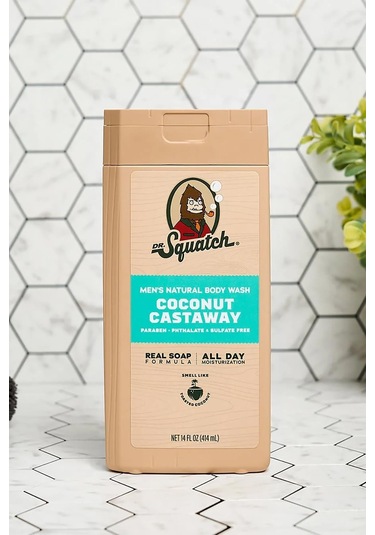 Dr. Squatch Men's Coconut Castaway Duş Jeli 414ml Hindistan Cevizi