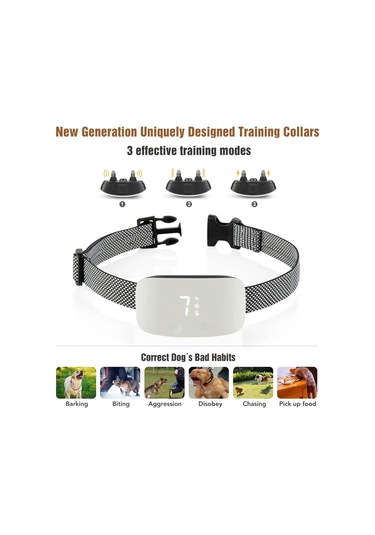 Otomatik Köpek Tasması, Şarj Edilebilir Havlama Durdurucu, Havlamayı Whıte