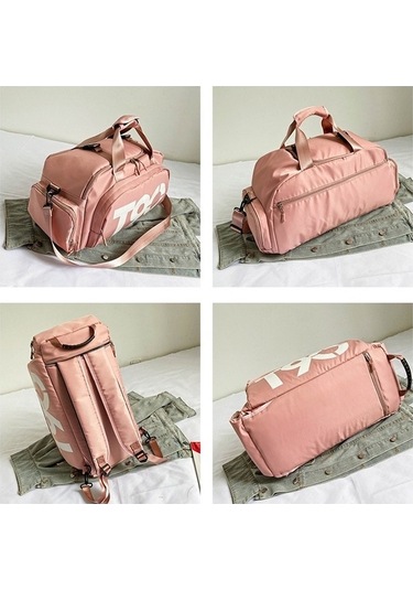 Tongxida Buyuk Kapasiteli Spor Spor Kuru-ıslik Ayirma Ayakkabi Pozisyonu El Sırt Çantası Kırmızı Kırmızı