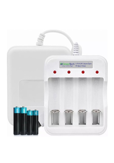Greentech Pil Şarj Cihazı (Dört Yuvalı) - 1.2V Ni-Mh / Ni-Cd AA / AAA / GT-BC04
