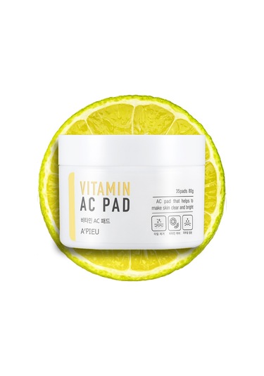 Missha A'PIEU Vitamin AC Pad Vitamin İçerikli Canlı ve Pürüzsüz Görünüm Kazandıran Pamuk Ped 35 Adet