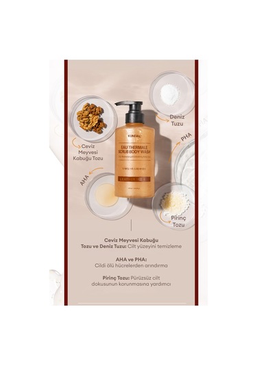 Kundal Eau Thermale Scrub Body Wash Leather Iris Menekşe 500 ML