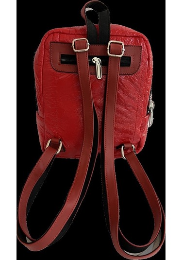 Sentt Parlak Deri Çift Fermuarlı Çanta