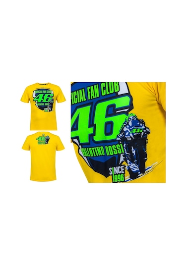 Yeni Vr46 Valentino Rossi Fan Club Since 1996 Tshirt al
