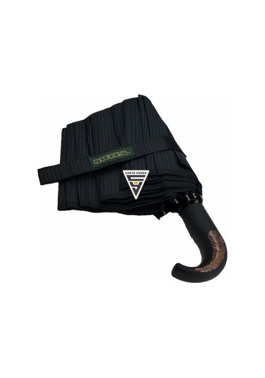 April A-226g A5 Baston Sap 10 Telli Tam Otomatik Şemsiye Siyah