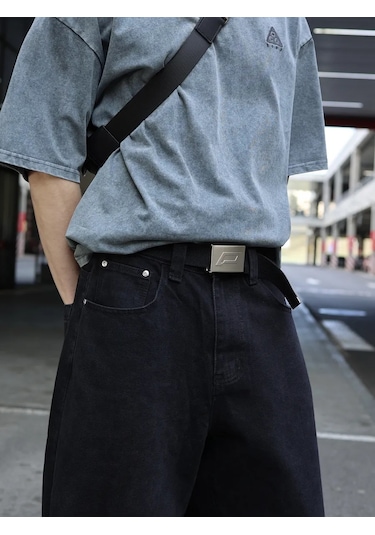 Pokaifu Y2k Tarzında Çok Geniş Kot Pantolonlar 306817563 Koyu Gri