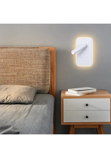 Cata 13 W Led Tuvalu Yatak Başı Aplik - Beyaz Işık 6500k-ct-5243b Beyaz