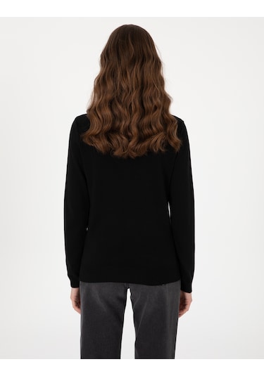 Pierre Cardin Kadın Siyah Kazak /triko 50315758-vr046 Siyah