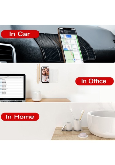 Neevoyu Baseus Araç Telefon Tutucu Katlanabilir Yıkama Uyumlu Nano Kauçuk Mat Transparent Renkli Şeffaf