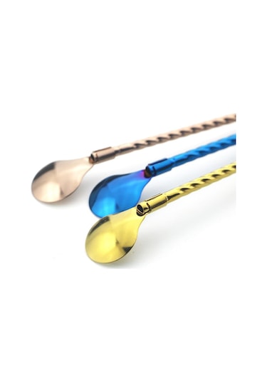 Çok Renkli 2 Adet/takım Siyah Yeniden Kullanılabilir Uzun Saman Kaşığı Renkli 304 Paslanma Çelik Pipetler Kepçe Bar Kaşık 56468886