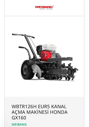 Weibang WBTR126H Eur5 Kanal Açma Makinesi