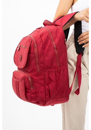 Ultra Hafif Çok Cepli Su Geçirmez Sırt Çantası Kırmızı Model: 571-2e - Kırmızı