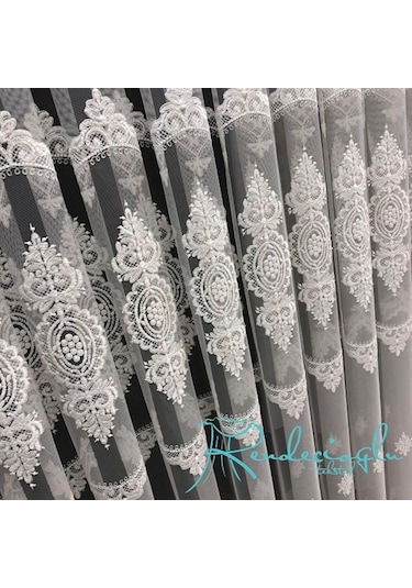 Tül Perde Brillant Gülşah Desen Yeni Sezon Tül Perde Ekru