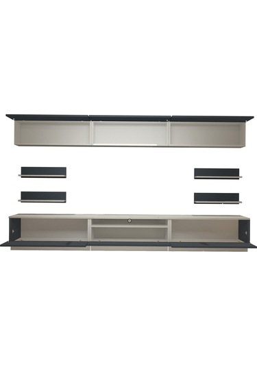 Decoraktiv Trendstyle 8y Mdf Tv Ünitesi Tv Sehpası Beyaz - Antrasit