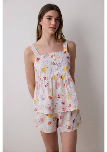 Penti Bon Vivant Çok Renkli Atlet Pijama Üstü