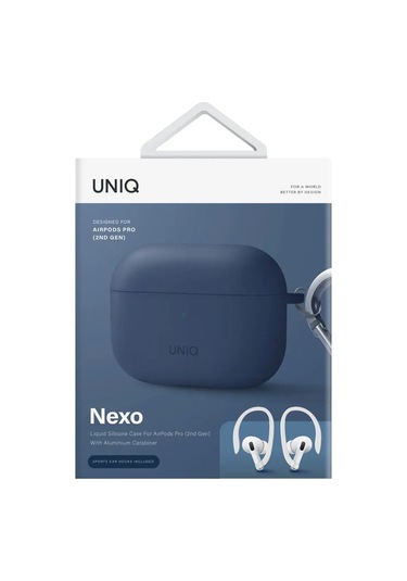 Unıq Airpods Uyumlu Pro 2 Kılıfı Nexo Kulaklık Standlı 147855463 Mavi