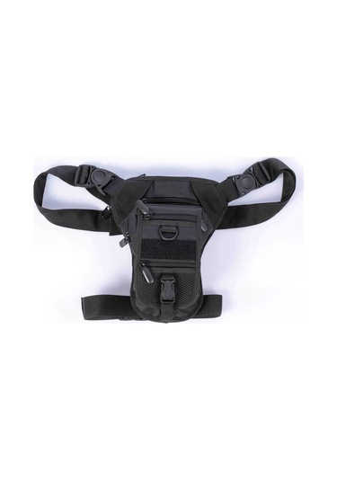 Tactical Siyah Özel Bölmeli Silah Taşıma Bel Ve Bacak Çantası Siyah