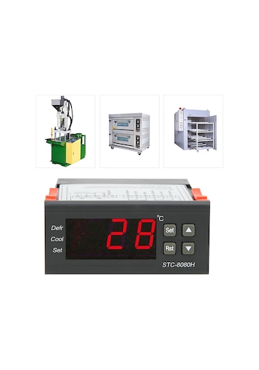 Yuntech01 Stc-8080h Soğutma, Aşırı Sıcaklık Alarmı Ve Dondurma İşleviyle Evrensel Tek Sensörlü Sıcaklık Kontrol Cihazı