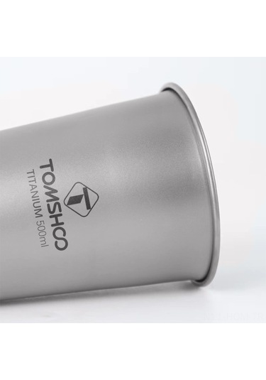 Tomshoo Dış Mekan Kamp Titanyum Kupa Saf Titanyum Su Kupası Bira Bardağı Taşınabilir Gümüş